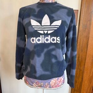Adidas Women's Navy Tie-Dye Sweatshirt